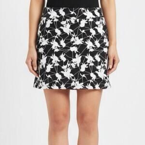 Tranquility by Colorado Women's Athletic Skort S Black & White Floral Print Mini